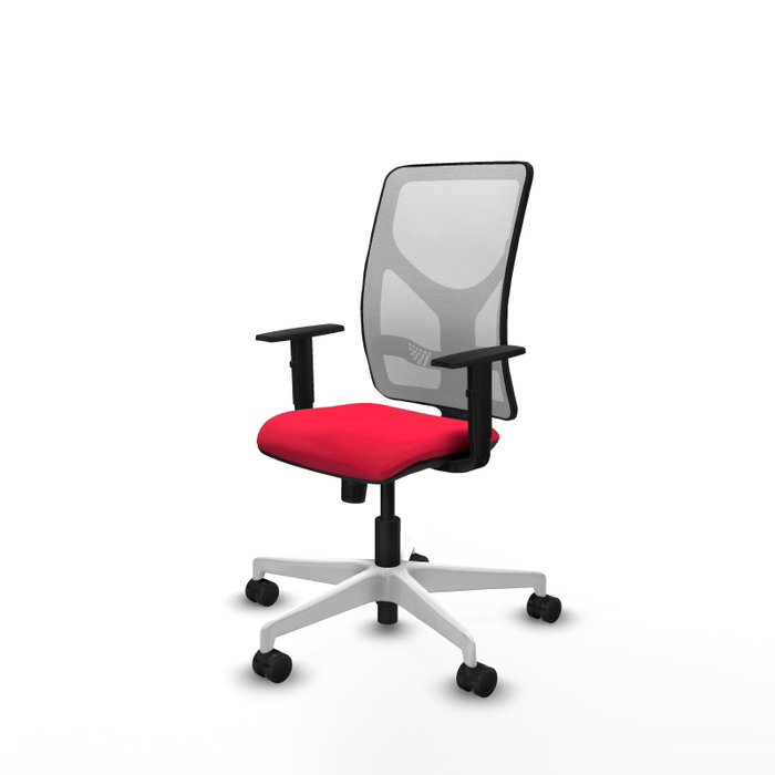 PIQUERAS Y CRESPO Silla de oficina Motilla con Mecanismo Sincro Rojo y Blanco