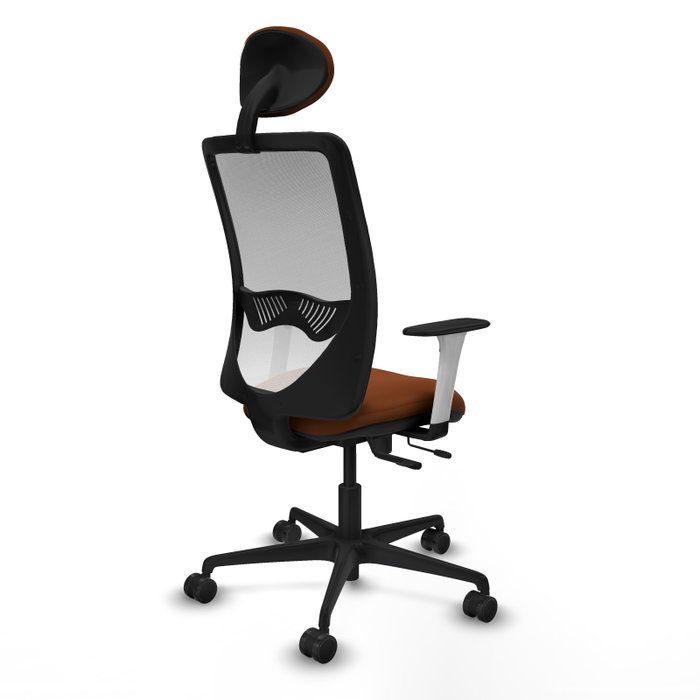 PIQUERAS Y CRESPO Silla de oficina Zulema con mecanismo Sincro/Traslack, Marrón y Blanco PIQUERAS Y CRESPO Silla de oficina Zulema con mecanismo Sincro/Traslack, Marrón y Blanco