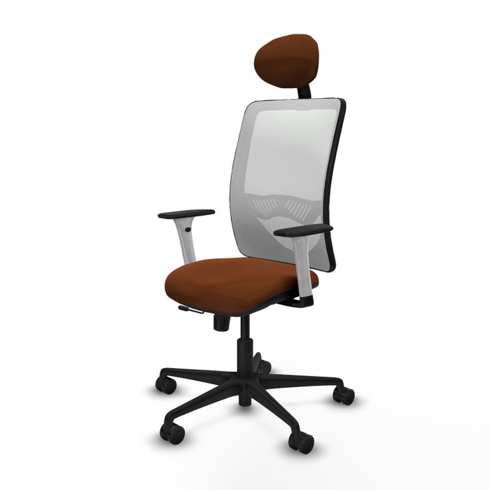 PIQUERAS Y CRESPO Silla de oficina Zulema con mecanismo Sincro/Traslack, Marrón y Blanco PIQUERAS Y CRESPO Silla de oficina Zulema con mecanismo Sincro/Traslack, Marrón y Blanco