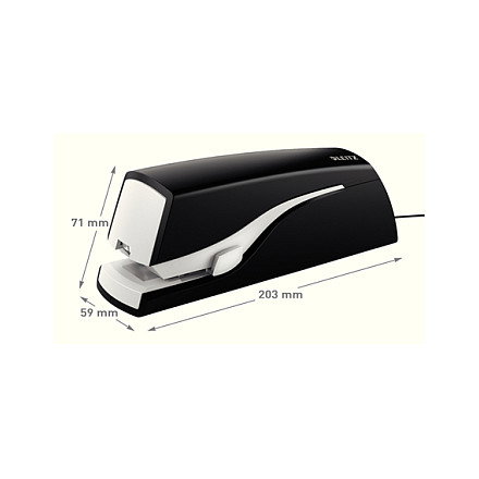 LEITZ Grapadora eléctrica 5533 negra y blanca