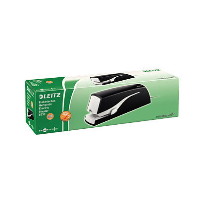 LEITZ Grapadora eléctrica 5533 negra y blanca