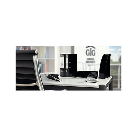 LEITZ Grapadora eléctrica 5533 negra y blanca