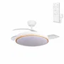 Ventilador DC Blanco/Haya 60W 6980lm 3500-4000-6500K 3 Aspas 6 Velocidades 107cm