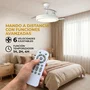 Ventilador DC Blanco/Haya 60W 6980lm 3500-4000-6500K 3 Aspas 6 Velocidades 107cm