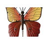 DKD Home Decor Decoración de Pared de Metal Mariposa Surtido de 2 Unidades Azul y Naranja