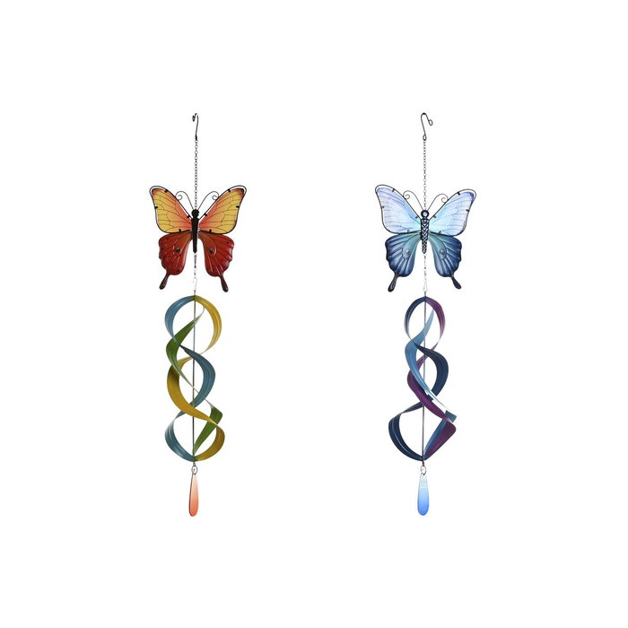 DKD Home Decor Decoración de Pared de Metal Mariposa Surtido de 2 Unidades Azul y Naranja DKD Home Decor Decoración de Pared de Metal Mariposa Surtido de 2 Unidades Azul y Naranja
