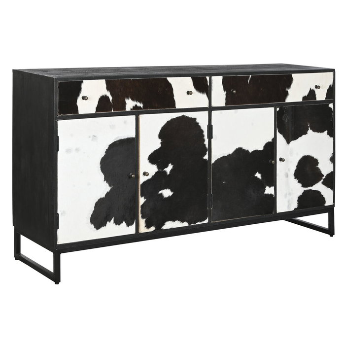 DKD Home Decor Buffet de Mango y Piel Color Vaca