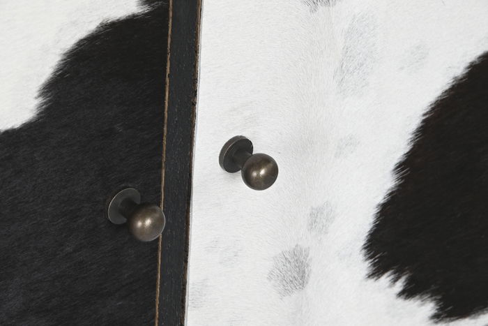 DKD Home Decor Buffet 172 x 90 x 45 cm Mango y Piel Detalle Vaca