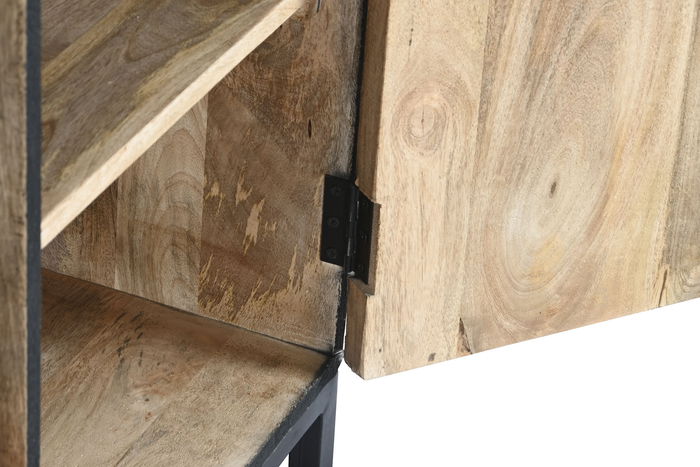 DKD Home Decor Buffet 172 x 90 x 45 cm Mango y Piel Detalle Vaca
