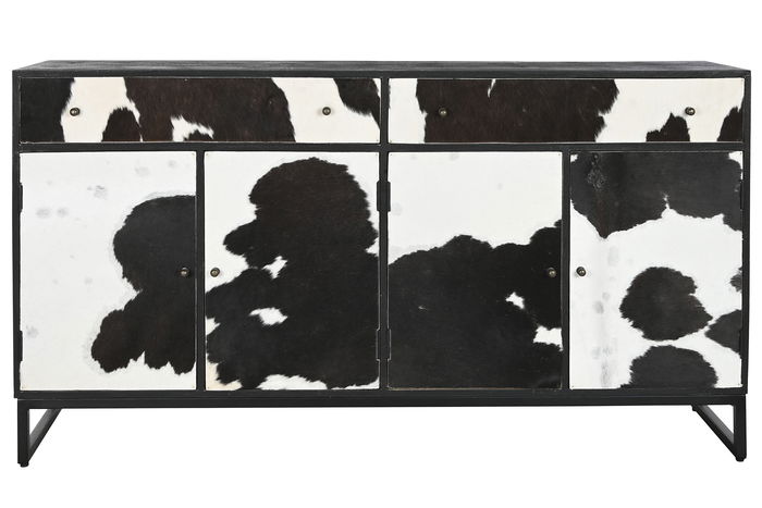 DKD Home Decor Buffet 172 x 90 x 45 cm Mango y Piel Detalle Vaca