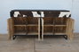 DKD Home Decor Buffet de Mango y Piel Color Vaca