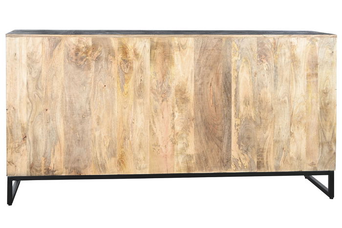 DKD Home Decor Buffet 172 x 90 x 45 cm Mango y Piel Detalle Vaca