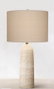 DKD Home Decor Lámpara Sobremesa Moderno Beige Mármol Lino 35 x 66 x 35 cm