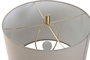 DKD Home Decor Lámpara Sobremesa Moderno Beige Mármol Lino 35 x 66 x 35 cm