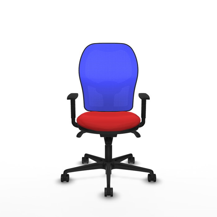PIQUERAS Y CRESPO Silla de oficina Jorquera con mecanismo Sincro, Rojo y Azul PIQUERAS Y CRESPO Silla de oficina Jorquera con mecanismo Sincro, Rojo y Azul