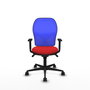 PIQUERAS Y CRESPO Silla de oficina Jorquera con mecanismo Sincro, Rojo y Azul