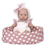 Rosa Toys Gordito Con Capazo 3020 Muñeco Bebé Vinilo Suave con Capazo de Tela, +3 años Rosa