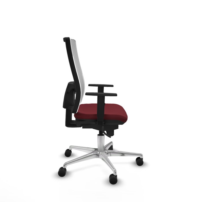 PIQUERAS Y CRESPO Silla de oficina Horna Granate y Blanco PIQUERAS Y CRESPO Silla de oficina Horna Granate y Blanco