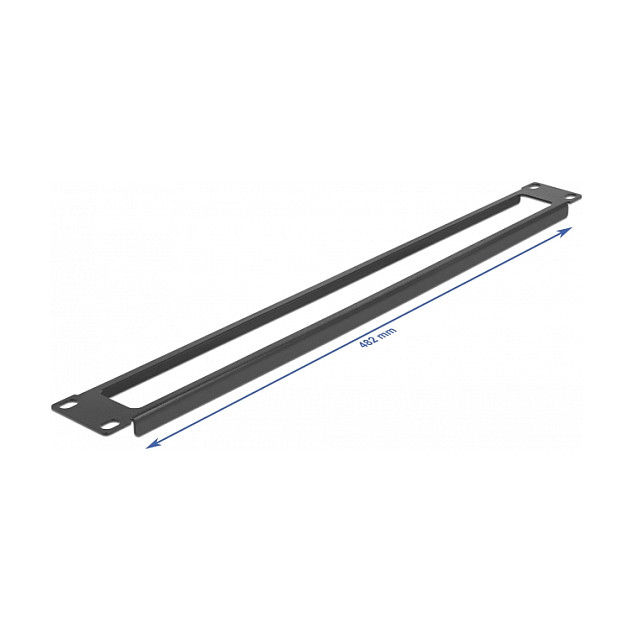 DeLOCK Panel de gabinete de red 19″ con abertura 1U negro