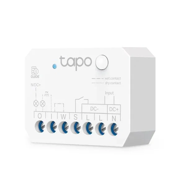 TP-Link Tapo S110E - Actuador de Conmutación Inteligente Blanco, compatible con Alexa, Google Home y Apple HomeKit, Wi-Fi y Bluetooth