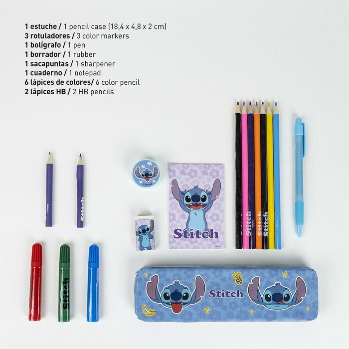 Cerdá Set Papelería Coloreable Stitch Disney Azul Cerdá Set Papelería Coloreable Stitch Disney Azul