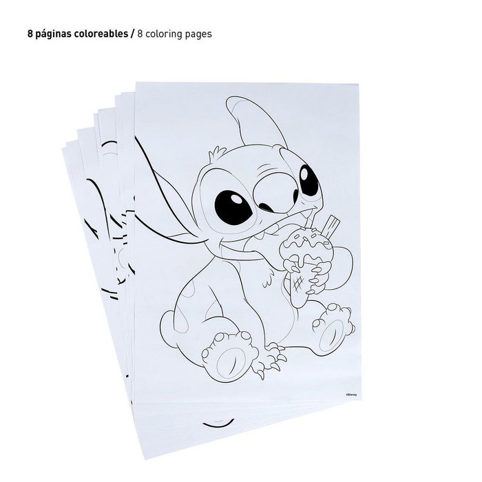 Cerdá Set Papelería Coloreable Stitch Disney Azul Cerdá Set Papelería Coloreable Stitch Disney Azul