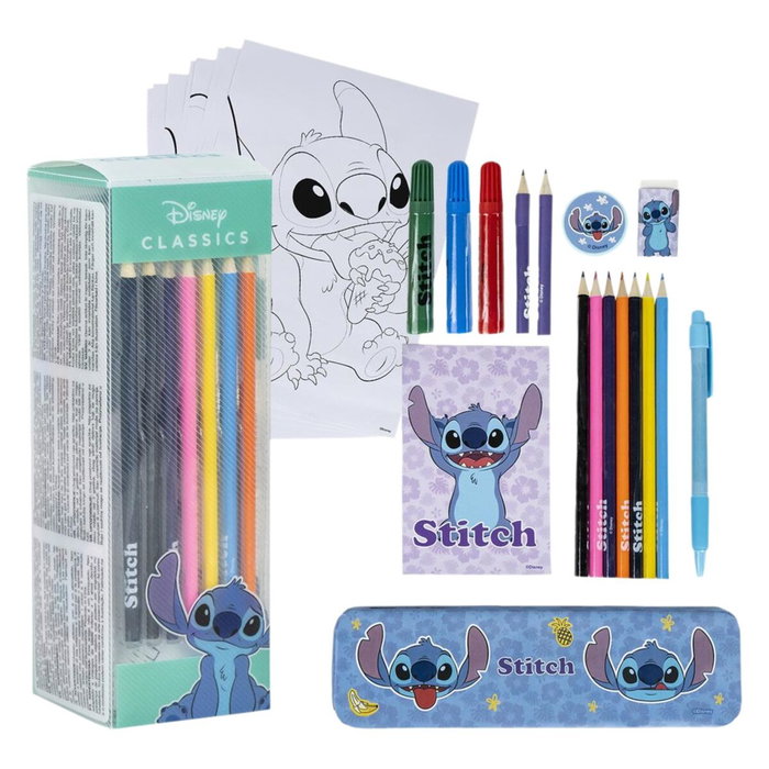 Cerdá Set Papelería Coloreable Stitch Disney Azul Cerdá Set Papelería Coloreable Stitch Disney Azul