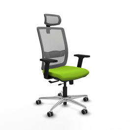 PIQUERAS Y CRESPO Silla de oficina Haches Pistacho y Gris