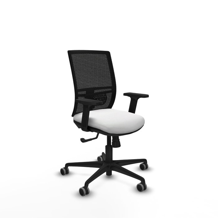 PIQUERAS Y CRESPO Silla de oficina Yunquera con mecanismo Sincro, Blanco y Negro PIQUERAS Y CRESPO Silla de oficina Yunquera con mecanismo Sincro, Blanco y Negro