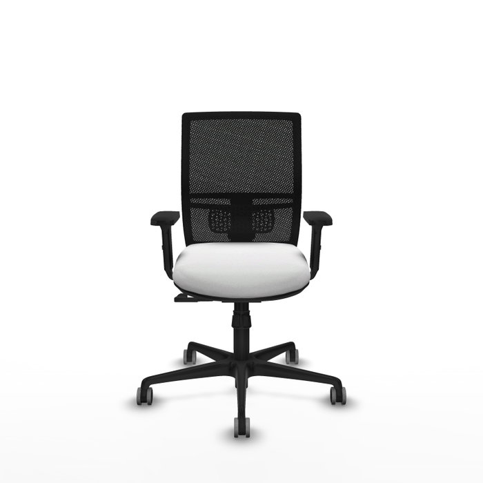 PIQUERAS Y CRESPO Silla de oficina Yunquera con mecanismo Sincro, Blanco y Negro PIQUERAS Y CRESPO Silla de oficina Yunquera con mecanismo Sincro, Blanco y Negro