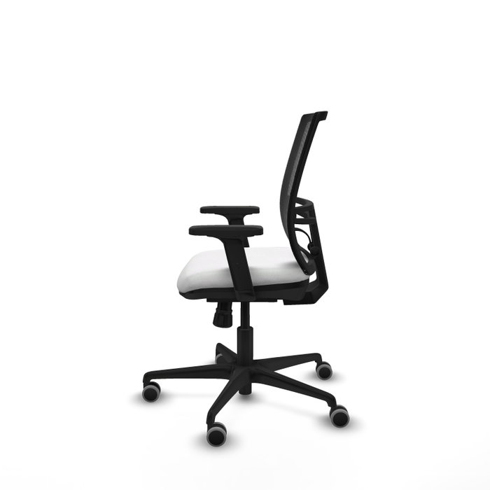 PIQUERAS Y CRESPO Silla de oficina Yunquera con mecanismo Sincro, Blanco y Negro PIQUERAS Y CRESPO Silla de oficina Yunquera con mecanismo Sincro, Blanco y Negro