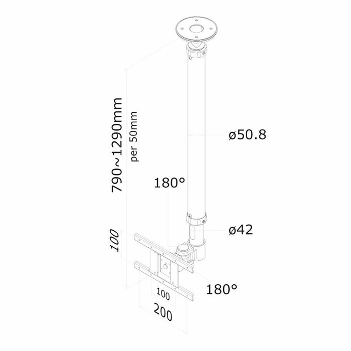 Newstar Neomounts FPMA-C100 Soporte de Techo para Monitor/TV 10-30 pulgadas Newstar Neomounts FPMA-C100 Soporte de Techo para Monitor/TV 10-30 pulgadas