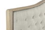 DKD Home Decor Cabecero de Cama de Lino y Rubberwood Beige 180x10x120