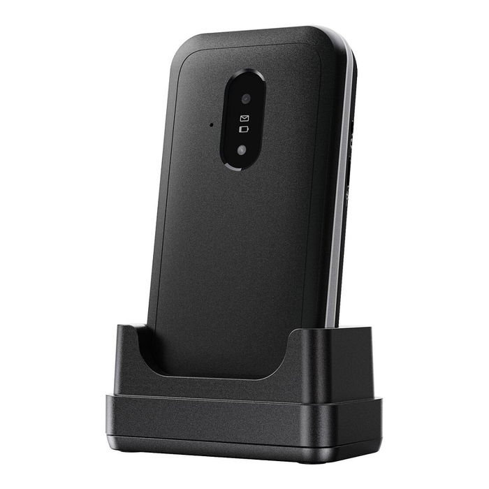 Doro Leva E22 LTE - Teléfono Móvil Básico con Concha, Pantalla 2.8", Cámara 0.3 MP, 4G, Batería 1150 mAh, Negro y Blanco