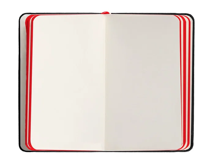 Antartik Cuaderno Antartik Notes tapa dura A6 hojas lisas negro y rojo