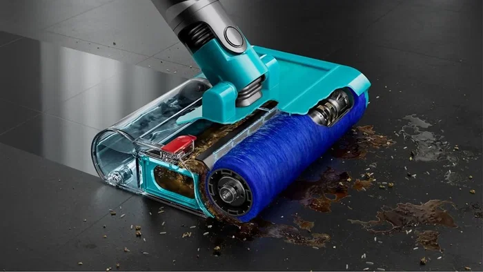 Dyson V15s Detect Submarine, Aspiradora Escoba 2 en 1 Níquel y Amarillo