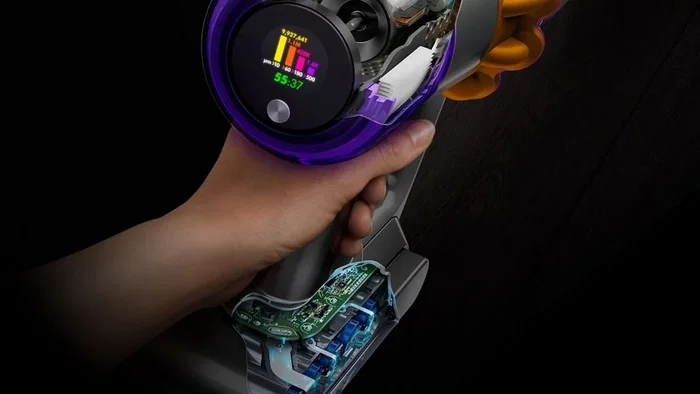 Dyson V15s Detect Submarine, Aspiradora Escoba 2 en 1 Níquel y Amarillo