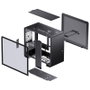 Jonsbo U4 Mini Caja Micro Tower Ordenador Negro Cristal Templado USB 3.0 USB-C 222x385x440 mm