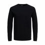 Camiseta de Manga Larga Hombre Jack & Jones ehill Knit Negro