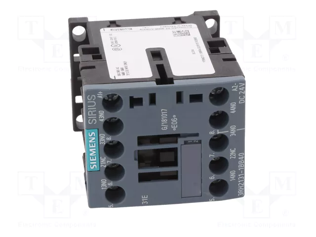 Siemens 3RH21311BB40 Contactor Auxiliar 3S+1 24VDC S00 Conexión por Tornillo