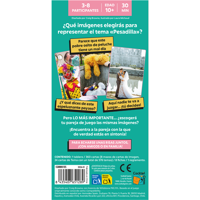Cocktail Games En Sintonía Juego de Mesa Familiar CGMM01ES en Español para 3 a 8 Jugadores +10 Años