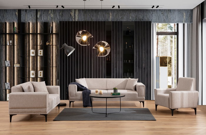 Atelier Del Sofa Sofá de 1 Plaza, Marrón Claro - Comodidad y Elegancia para su Salón, 90x85x77 cm