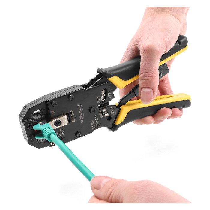 DeLOCK Herramienta de crimpado universal 90523 con pelacables DeLOCK Herramienta de crimpado universal 90523 con pelacables