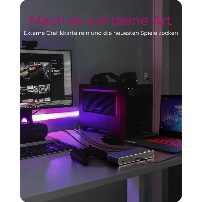 ICY BOX IB-DK8801-TB4 Docking Station Thunderbolt 4 - 4x USB-A, 3x USB-C, HDMI, Ethernet 2.5G, 96W PD, Lector SD, Para 8K, Aluminio Negro ICY BOX IB-DK8801-TB4 Docking Station Thunderbolt 4 - 4x USB-A, 3x USB-C, HDMI, Ethernet 2.5G, 96W PD, Lector SD, Para 8K, Aluminio Negro