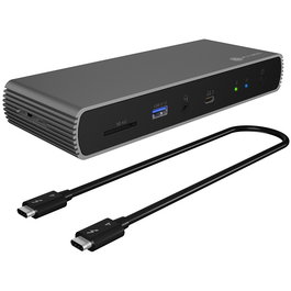 ICY BOX IB-DK8801-TB4 Docking Station Thunderbolt 4 - 4x USB-A, 3x USB-C, HDMI, Ethernet 2.5G, 96W PD, Lector SD, Para 8K, Aluminio Negro