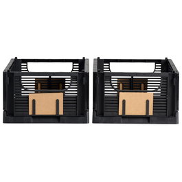Day Juego 2 Cajas Plegables 25x16,5 cm Negro 3,3L Capacidad 10kg