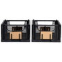 Day Juego 2 Cajas Plegables 25x16,5 cm Negro 3,3L Capacidad 10kg