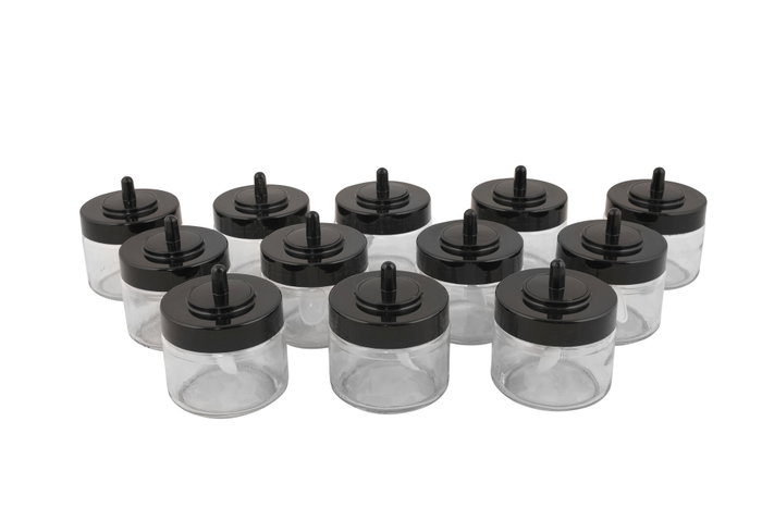 Hermia Kasikli 12 Juego de Tarros de Especias 12 Unidades 300ml Cada Uno 100% Cristal Transparente Cocina Hermia Kasikli 12 Juego de Tarros de Especias 12 Unidades 300ml Cada Uno 100% Cristal Transparente Cocina
