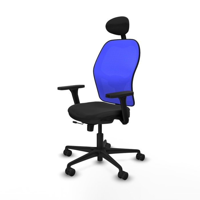 PIQUERAS Y CRESPO Silla de oficina Jorquera con mecanismo Sincro/Traslack, Azul y Negro PIQUERAS Y CRESPO Silla de oficina Jorquera con mecanismo Sincro/Traslack, Azul y Negro