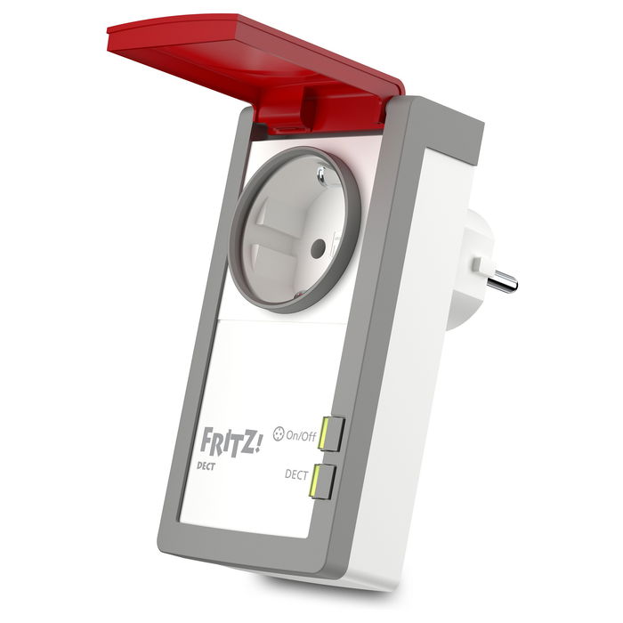 AVM FRITZ! DECT 210 Enchufe Inteligente para Exterior IP44 con Medición de Consumo